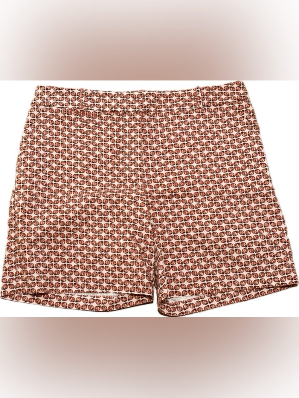 Talbots Pink Shorts with Red Ladybug Print